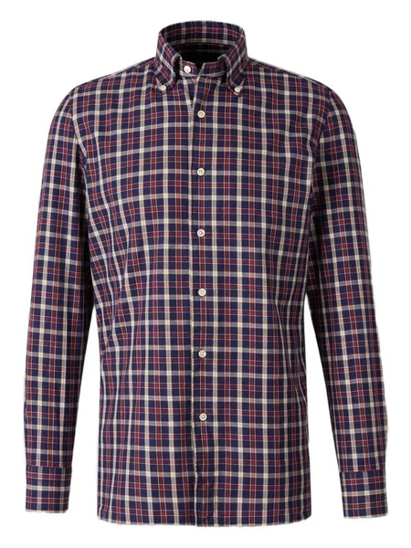  Luigi Borrelli Checked Button-down Shirt - Blue 