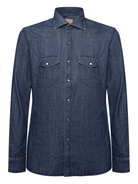  Luigi Borrelli Flap-pocket Shirt - Blue 