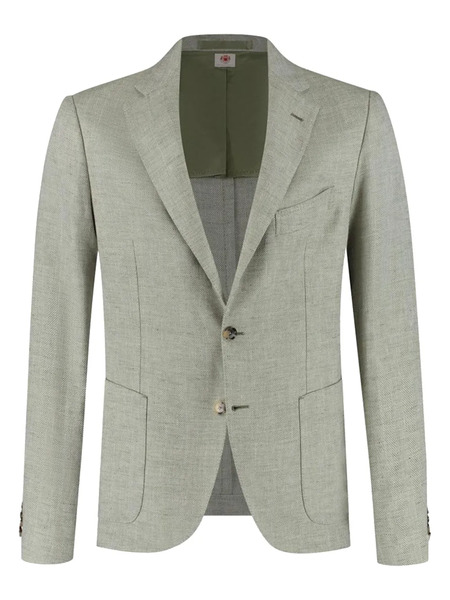  Luigi Borrelli Herringbone Blazer - Green 