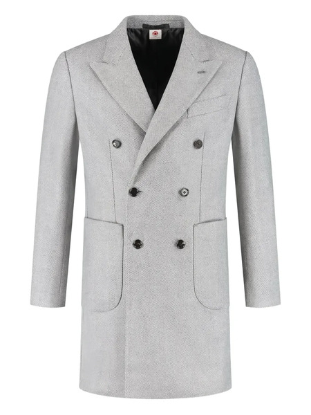  Luigi Borrelli Herringbone Coat - Grey 