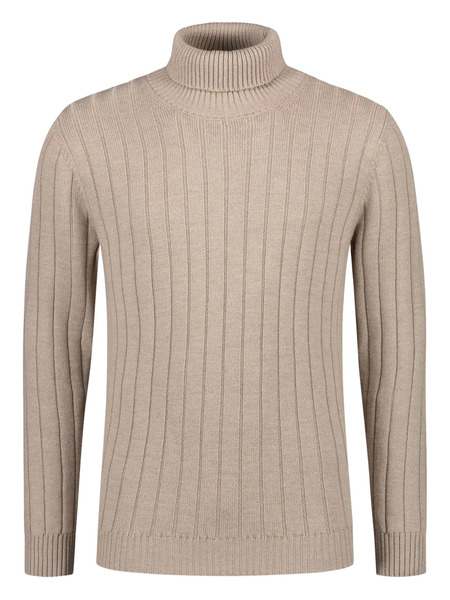  Luigi Borrelli Ribbed Roll-neck Sweater - Neutrals 