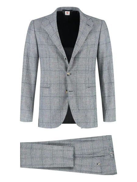  Luigi Borrelli Single-breasted Checked Suit - Grey 