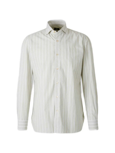  Luigi Borrelli Striped Shirt - Green 