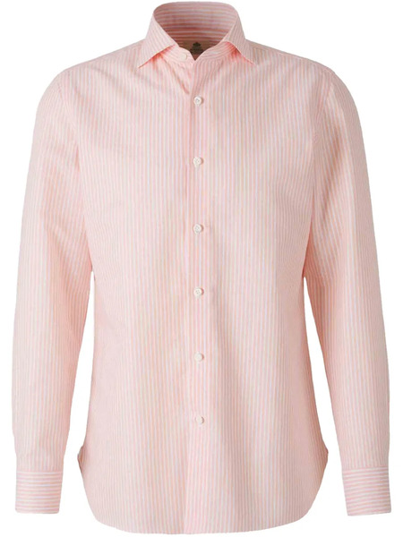  Luigi Borrelli Striped Shirt - Orange 