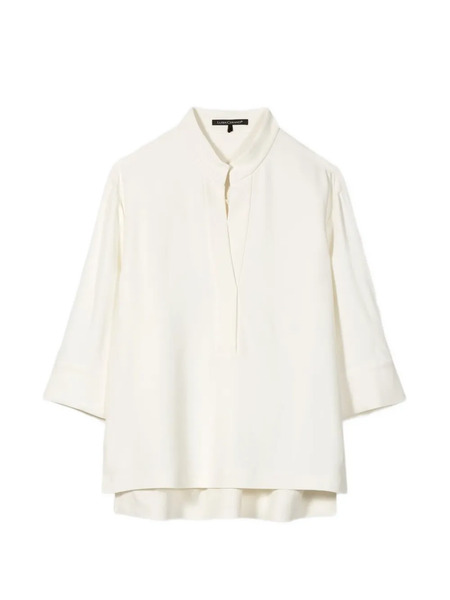  Luisa Cerano Assymmetric-hem Blouse - Neutrals 