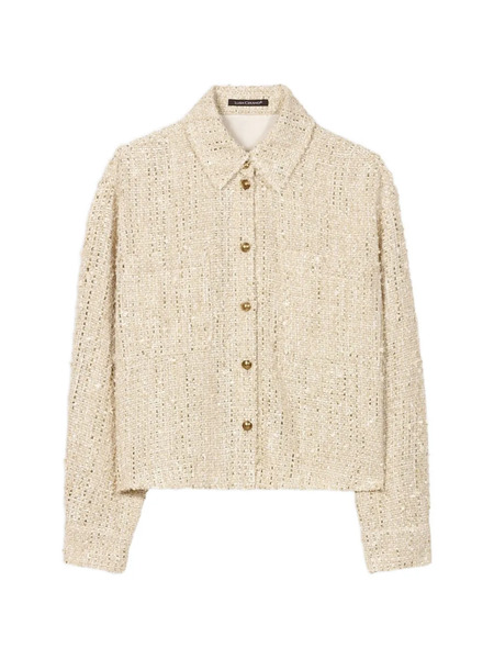  Luisa Cerano Buttoned Tweed Overshirt - Neutrals 