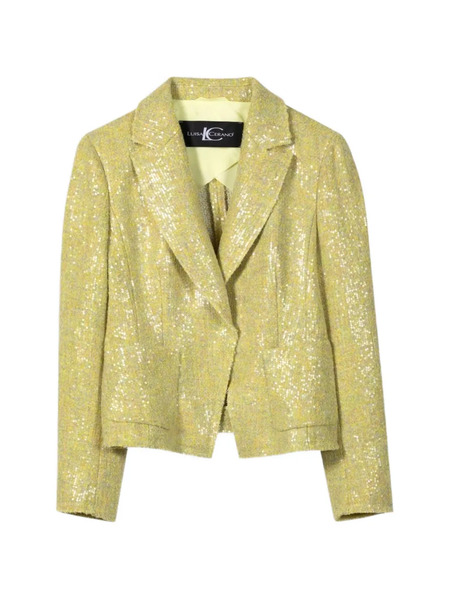  Luisa Cerano Sequin-embellished Blazer - Yellow 