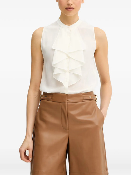  Luisa Spagnoli Burrata Ruffled Shirt - Neutrals 