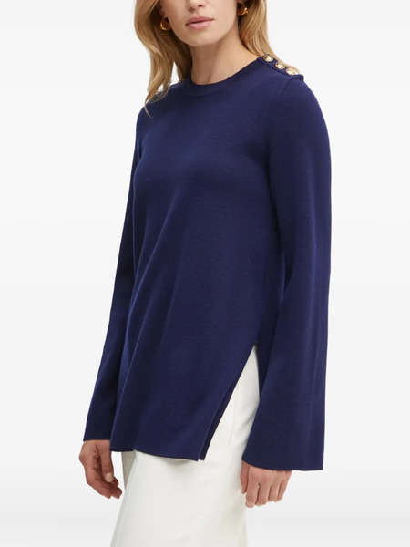  Luisa Spagnoli Button-detail Sweater - Blue 