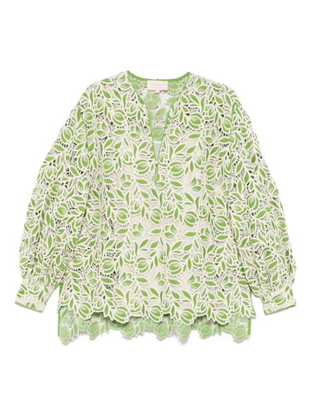  Luisa Spagnoli Crochet Blouse - Green 