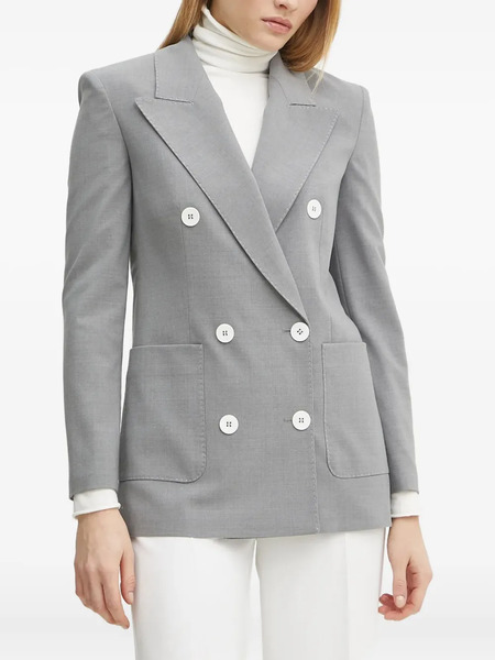  Luisa Spagnoli Double-breasted Blazer - Grey 
