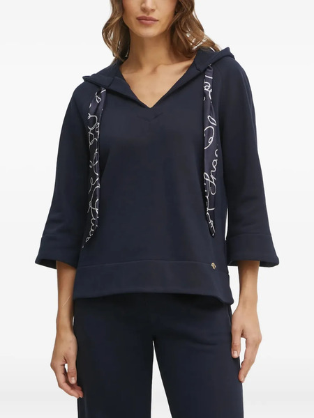  Luisa Spagnoli Drawstring Hoodie - Blue 