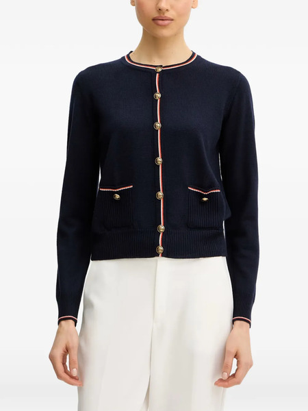  Luisa Spagnoli Martorana Button Pocket Cardigan - Blue 
