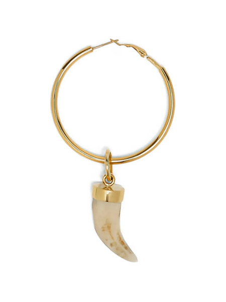  Luisa Spagnoli Numerus Hoop Pendant Earring - Gold 