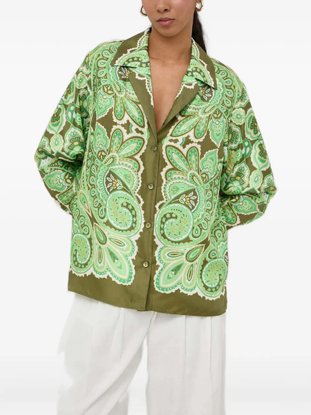  Luisa Spagnoli Paisley-print Button-down Shirt - Green 