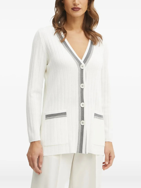  Luisa Spagnoli Ribbed-knit Cardigan - White 