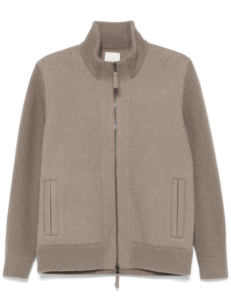  Lunaria Cashmere Panelled Jacket - Brown 
