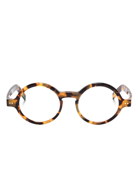  Lunor A14 Round-frame Glasses - Brown 
