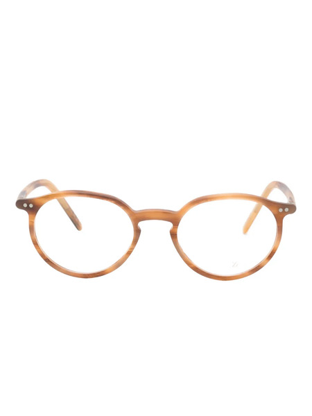  Lunor A5 Round-frame Glasses - Brown 
