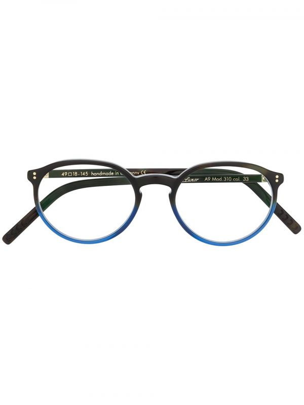  Lunor Gradient Round-frame Glasses - Black 
