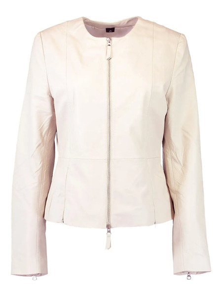  Lusso Blair Zip-front Fitted Jacket - White 