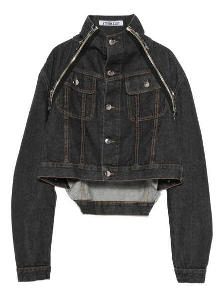  Lutz Huelle Veer Button-fastening Denim Jacket - Black 