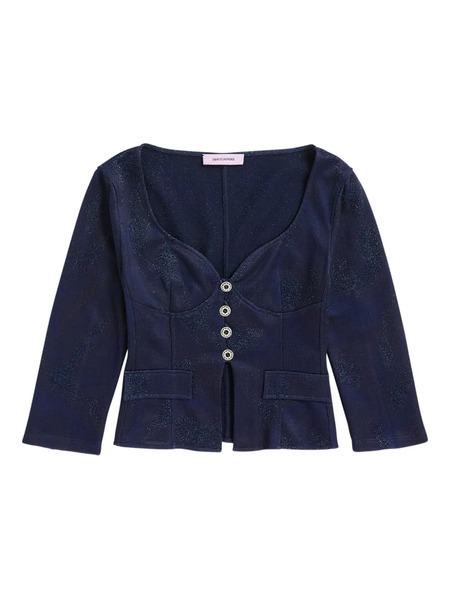  Maccapani Vinnie Button-detailed Structured Top - Blue 