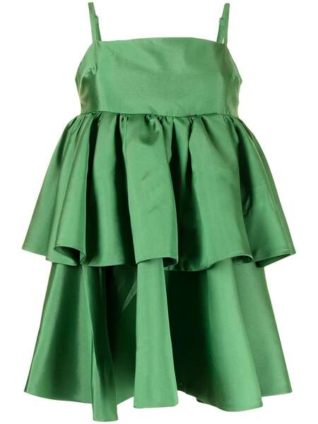  Macgraw Conversation Tiered Mini Dress - Green 