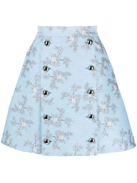  Macgraw Portobello Patterned Jacquard A-line Skirt - Blue 