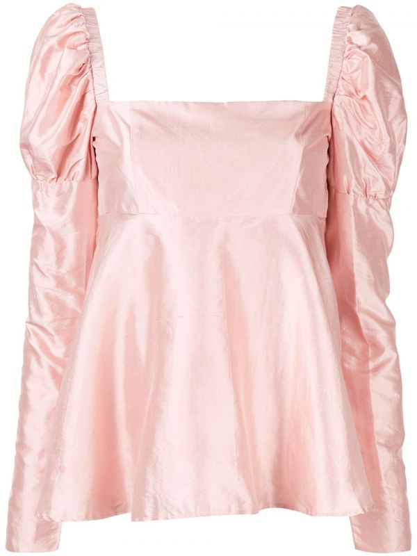  Macgraw Romantic Puff Sleeve Top - Pink 