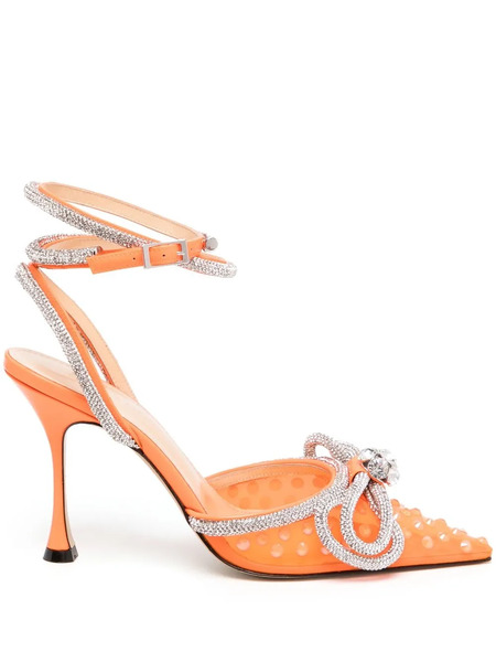  Mach & Mach Crystal-embellished Pumps - Orange 