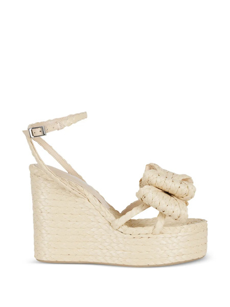  Mach & Mach Le Cadeau Raffia Espadrilles - Neutrals 