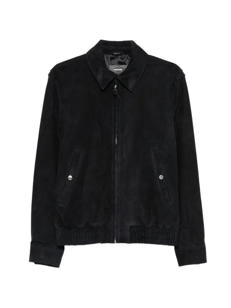  Mackage Giovanni Suede Shirt Jacket - Blue 