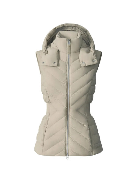  Mackage Hoshi Hooded Chevron Quilted Vest - Neutrals 