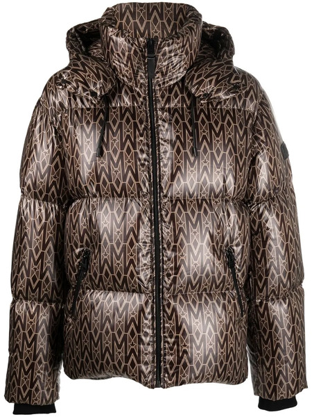  Mackage Kent Monogram-print Padded Coat - Brown 