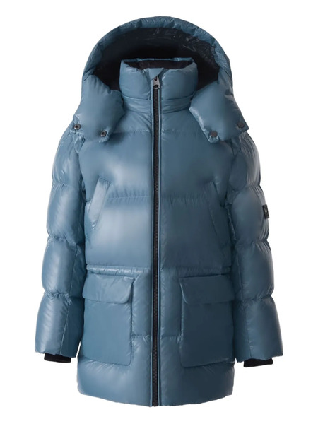  Mackage Kids Hooded Puffer Jacket - Blue 