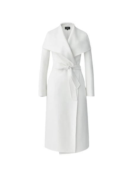  Mackage Shawl-collar Belted Coat - White 