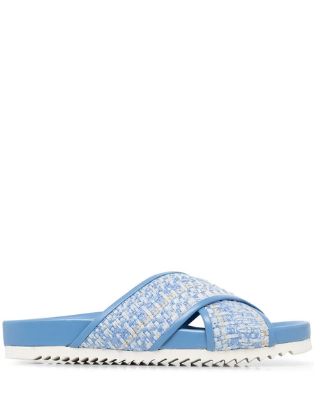  Madison.maison Crossover Strap Sandals - Blue 