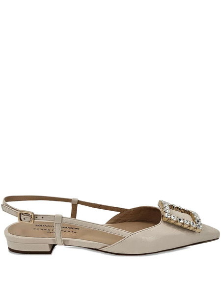  Madison.maison Embellished Slingback Flat Pumps - Neutrals 