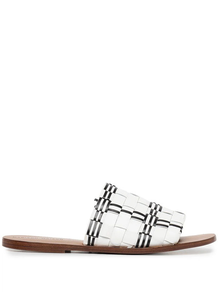  Madison.maison Interwoven Leather Sandals - White 