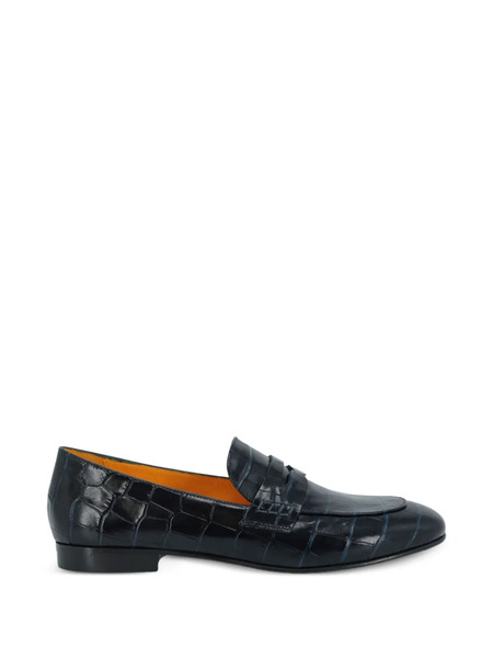  Madison.maison Leather Croc-effect Loafers - Blue 