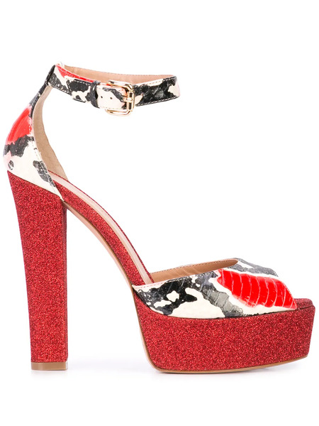  Madison.maison Snakeskin-effect Platform Sandals - Red 