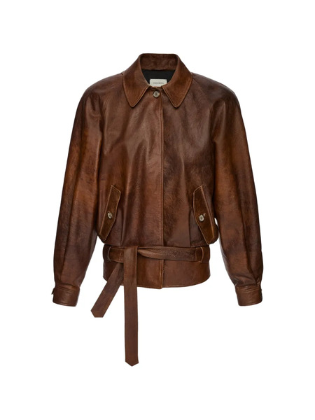  Magda Butrym Belted Jacket - Brown 