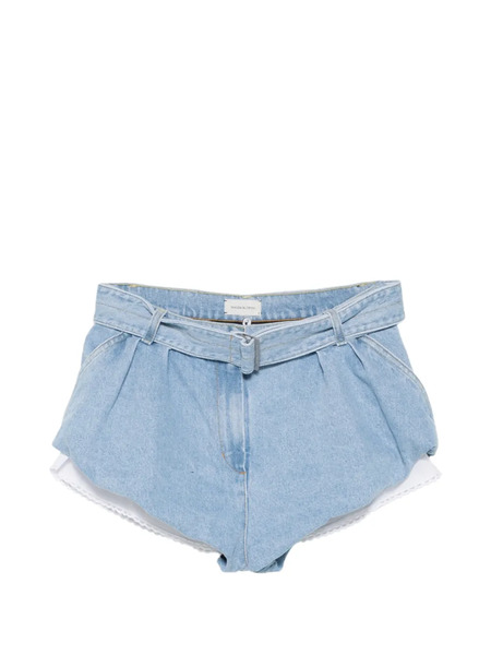  Magda Butrym Belted Shorts - Blue 