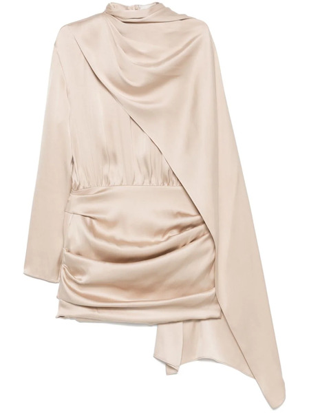  Magda Butrym Cape-effect Mini Dress - Neutrals 