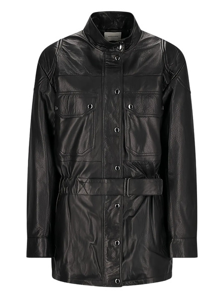  Magda Butrym Clasp-fastening Leather Jacket - Black 