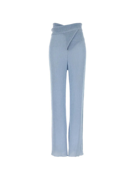  Magda Butrym Draped Wrap Trousers - Blue 