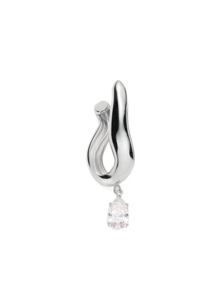  Magda Butrym Drop Crystal Wave Earrings - Silver 