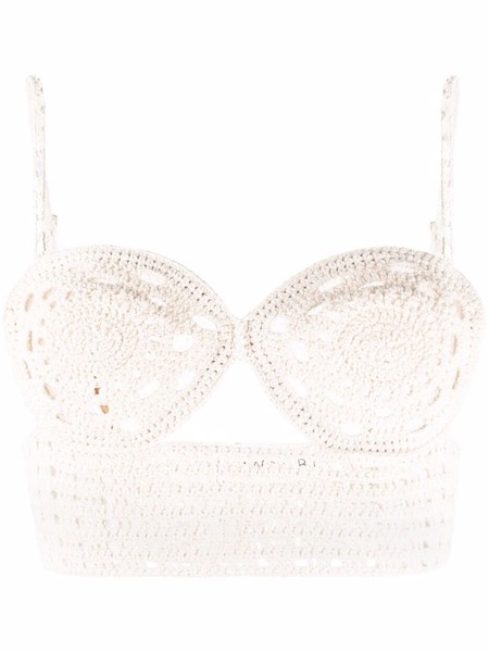  Magda Butrym Knitted Crop Top - Neutrals 