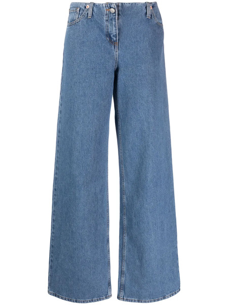  Magda Butrym Logo-patch Wide-leg Jeans - Blue 